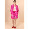 Oilily gebloemde blouse met linnen roze