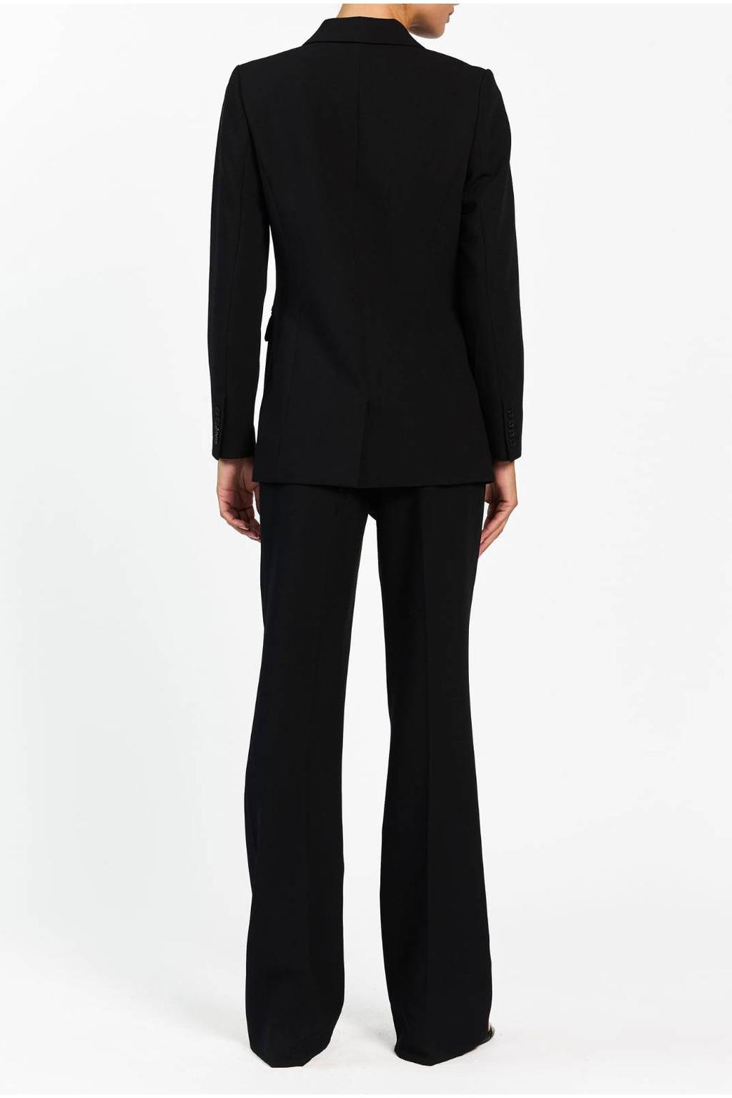 Zwarte dames Aaiko regular blazer van polyester met effen, lange mouwen, reverskraag en knoopsluiting