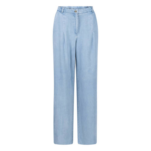 Another-Label wide leg high waist broek light blue denim afbeelding