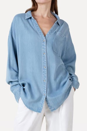 blouse light blue denim