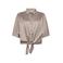 Another-Label satijnen blouse grijsbruin