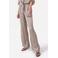 Another-Label satijnen straight regular waist broek grijsbruin