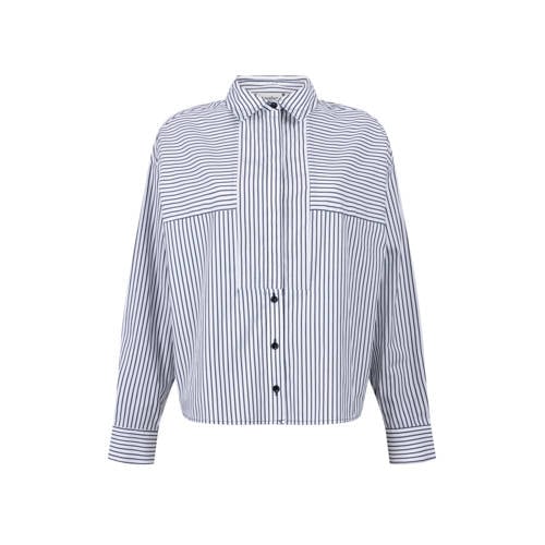 Another-Label blouse met krijtstreep blauw afbeelding
