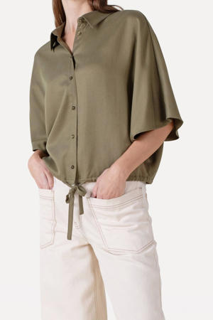 blouse olijfgroen