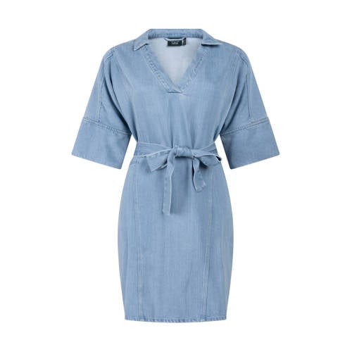 Another-Label denim jurk met wijde mouwen lichtblauw afbeelding