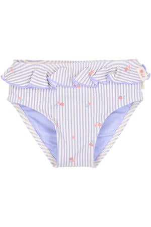 zwembroekje Dreamy Stripes met ruches lila/wit