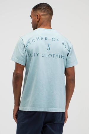 oversized T-shirt met backprint lichtblauw