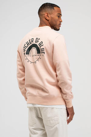 sweater met backprint zalm
