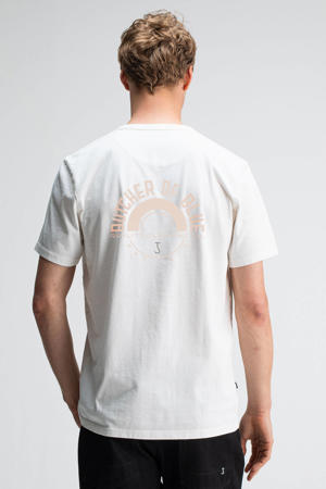 regular T-shirt met backprint wit