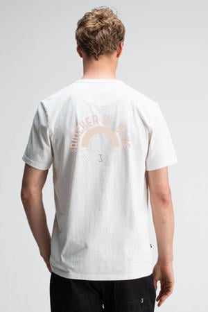 regular T-shirt met backprint wit