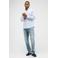 Butcher of Blue regular gestreepte casual overhemd met linnen blauw