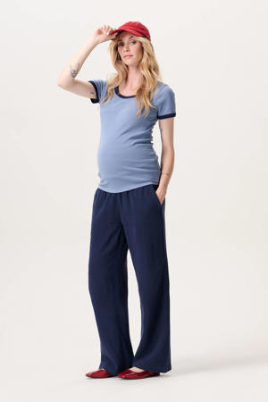 regular waist zwangerschaps casual broek donkerblauw