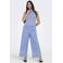 JDY wide leg high waist gebloemde casual broek lichtblauw