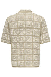 thumbnail: ONLY & SONS loose casual overhemd met ingebreid patroon  beige