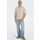 ONLY & SONS loose casual overhemd met ingebreid patroon  beige