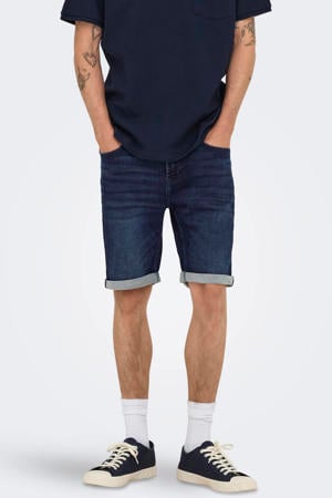ONSPLY Regular denim short dark blue denim