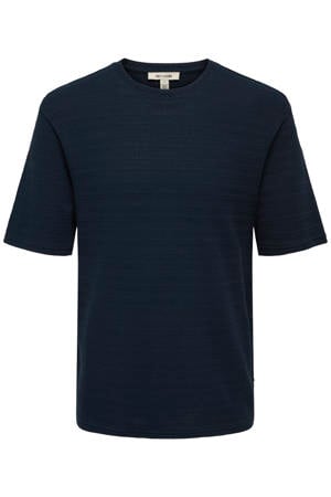 regular T-shirt met ingebreid patroon