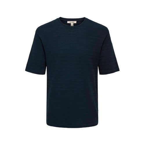 ONLY & SONS regular T-shirt met ingebreid patroon afbeelding