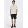 ONLY & SONS regular polo met ingebreid patroon ecru