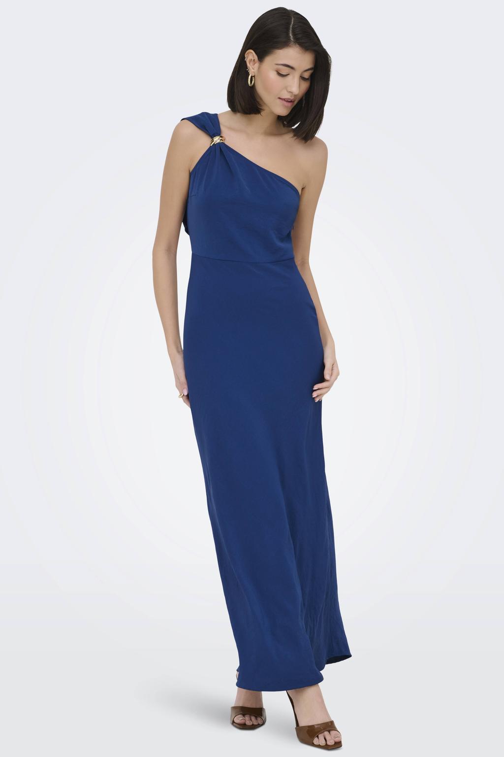 JDY maxi jurk gebreid blauw