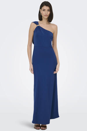 maxi jurk gebreid blauw