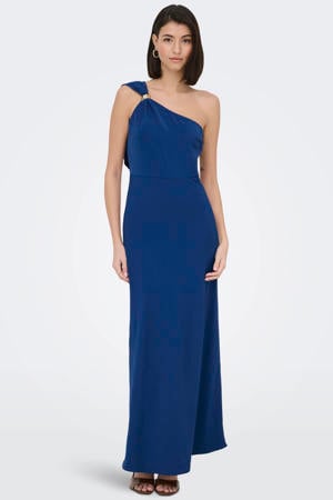 maxi jurk gebreid blauw