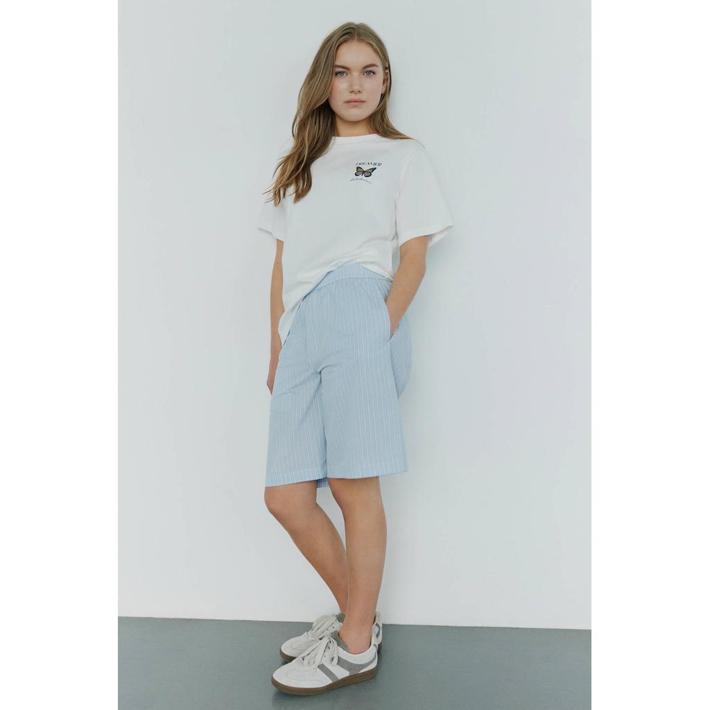 Witte meisjes Sofie Schnoor girls T-shirt van katoen met backprint, korte mouwen en ronde hals