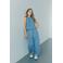 Sofie Schnoor girls high waist barrel jeans medium blue denim