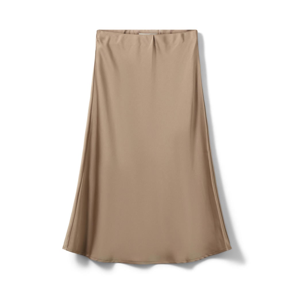 Beige meisjes Sofie Schnoor girls satijnen A-lijn rok voorzien van elastische tailleband