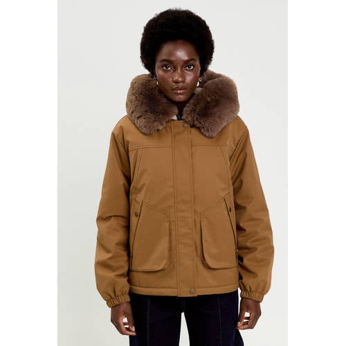 Cache Cache faux fur jas bruin afbeelding