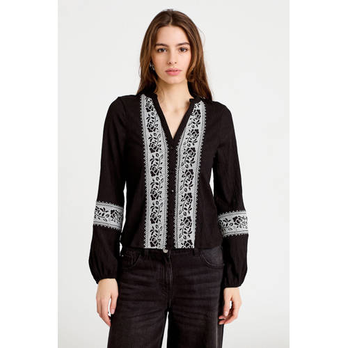 Cache Cache gebloemde blouse zwart afbeelding
