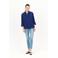 Caroll blouse met linnen blauw