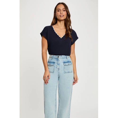 Morgan top marineblauw afbeelding