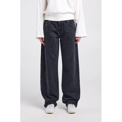 America Today low waist wide leg jeans black denim afbeelding
