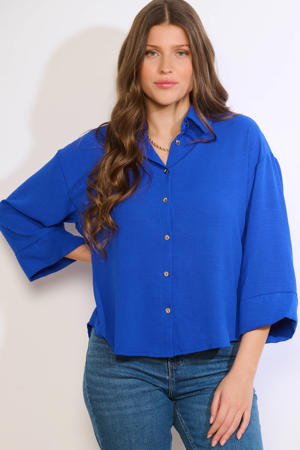 blouse blauw
