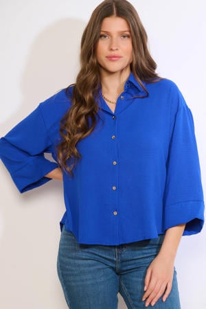 blouse blauw