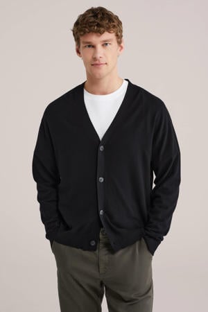 vest fijn gebreid zwart