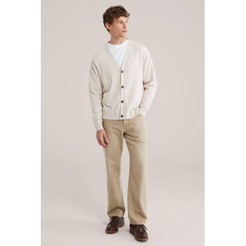 WE Fashion vest fijn gebreid ecru afbeelding