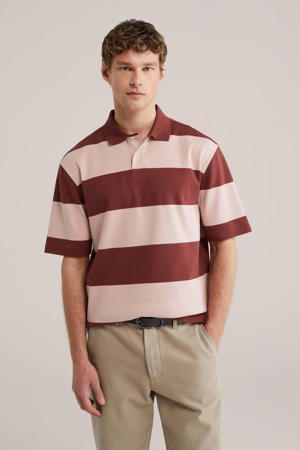 boxy gestreepte polo rood