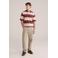 WE Fashion boxy gestreepte polo rood