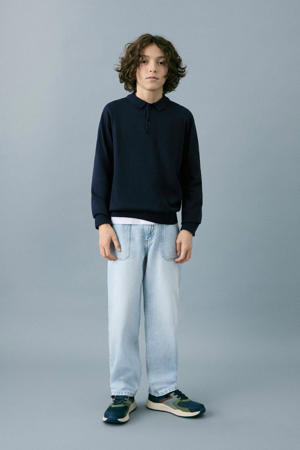 straight leg jeans light blue denim