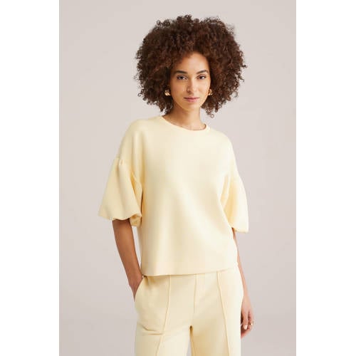 WE Fashion sweater lichtgeel afbeelding
