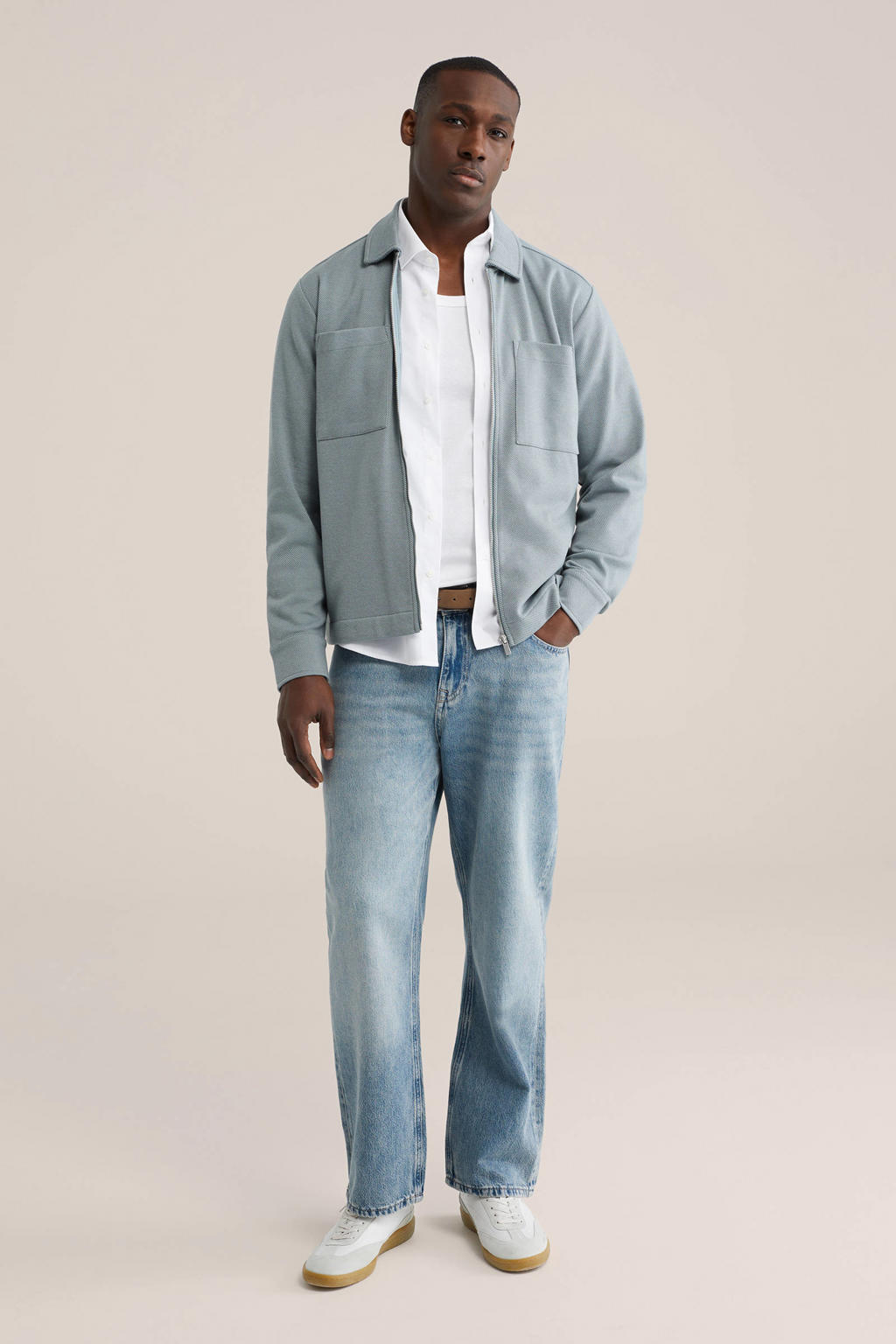 WE Fashion overshirt grijsblauw