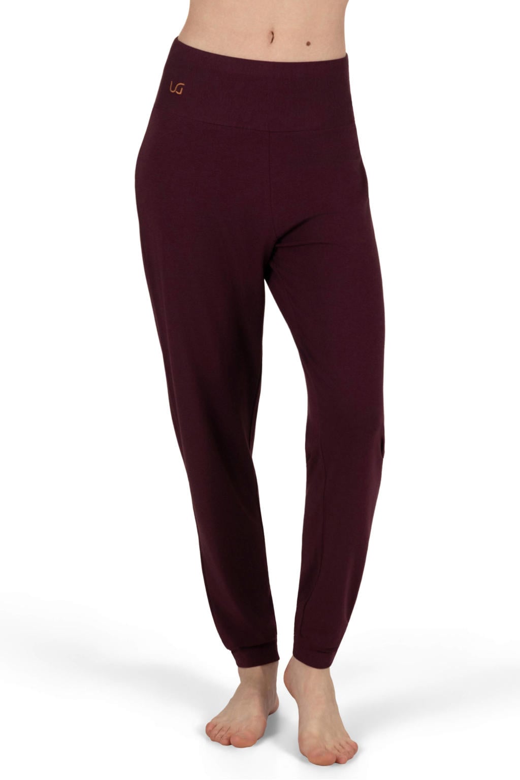 Donkerrode dames Urban Goddess sportbroek Ojas Summer van bamboe met baggy en regular waist