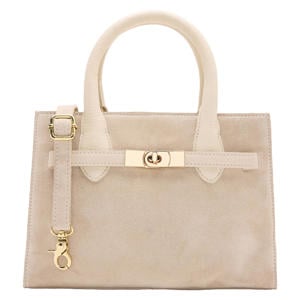 suède mini handtas ecru