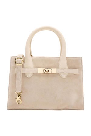 suède mini handtas ecru