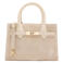 Manfield suède mini handtas ecru