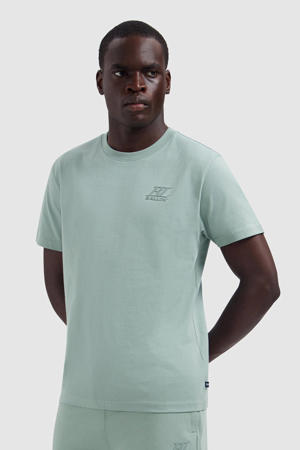 regular fit T-shirt met logo - groen