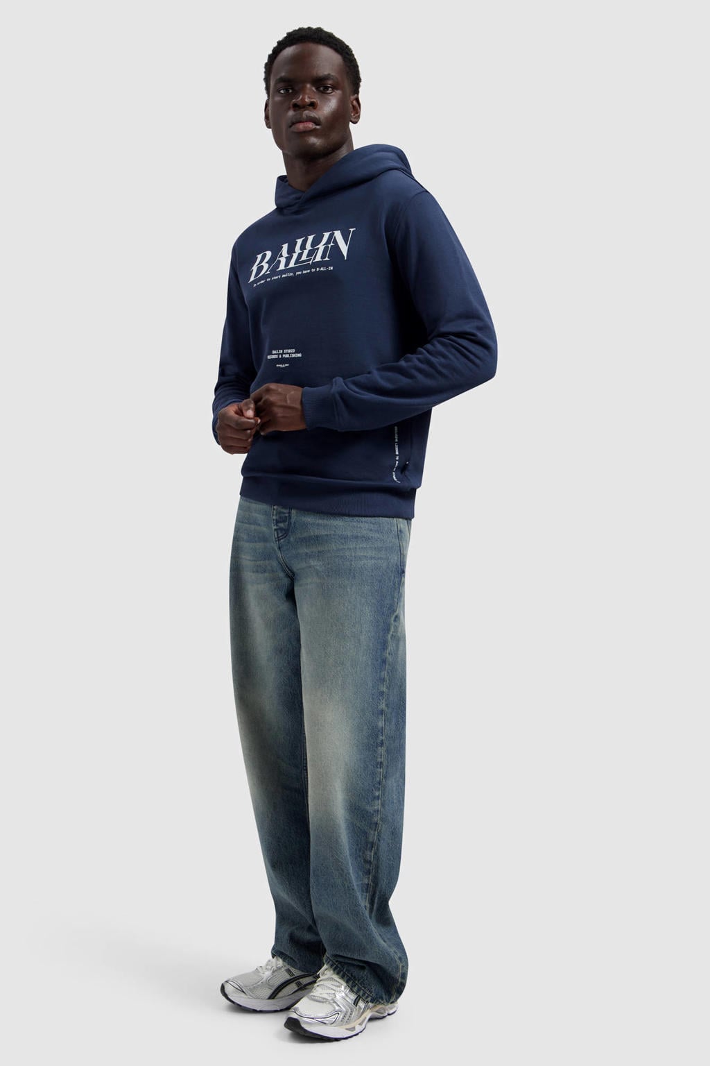 Ballin hoodie donkerblauw