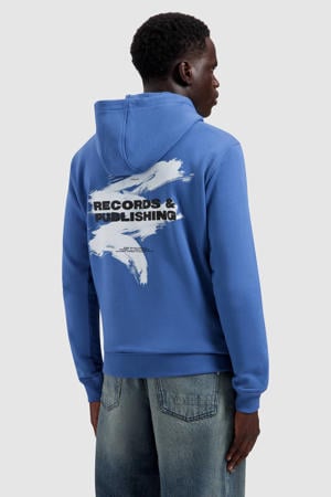hoodie met backprint blauw